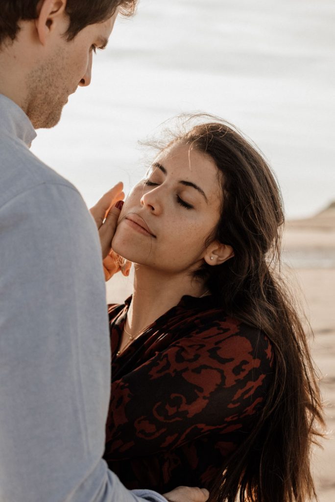 séance engagement session plage